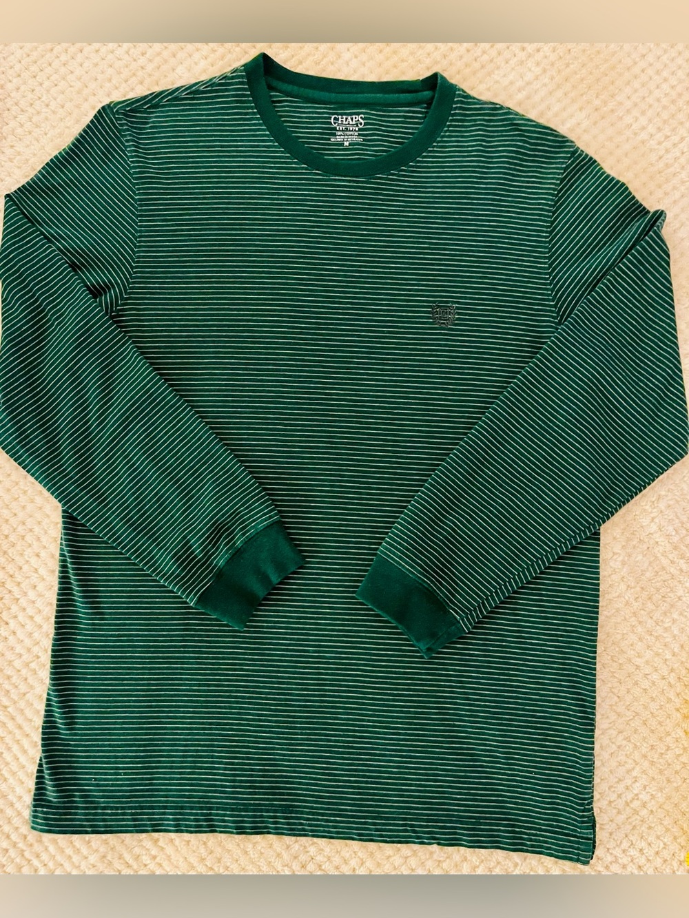 Chaps Men’s Long Sleeve Striped T-Shirt
